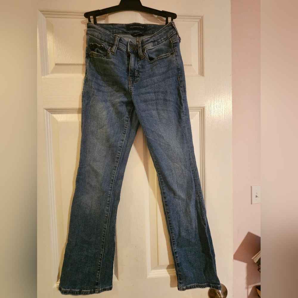 Aeropostale Blue Boot Cut Jeans Medium Wash